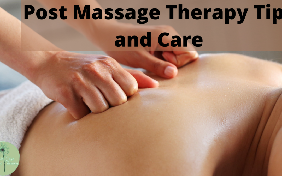 Post Massage Therapy Prairie Sage Massage